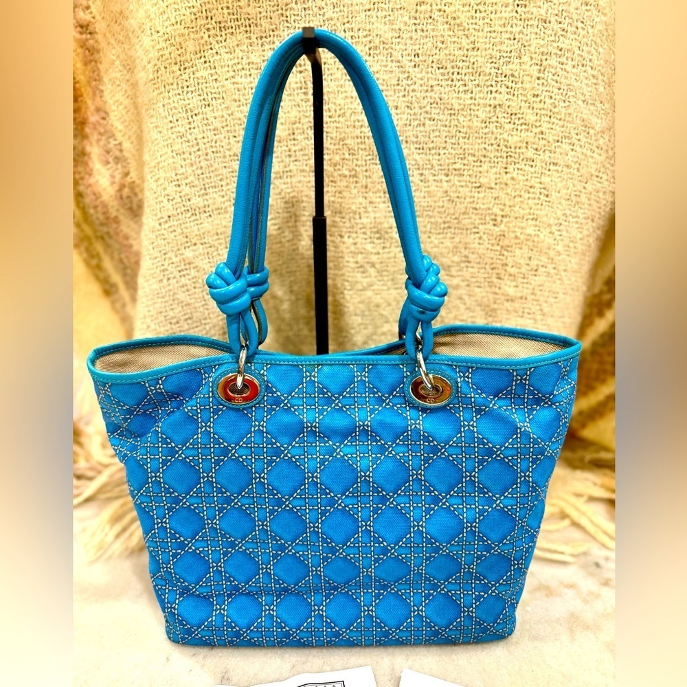 Christian Dior Cannage Print Cherie Tote - Picture 2 of 16